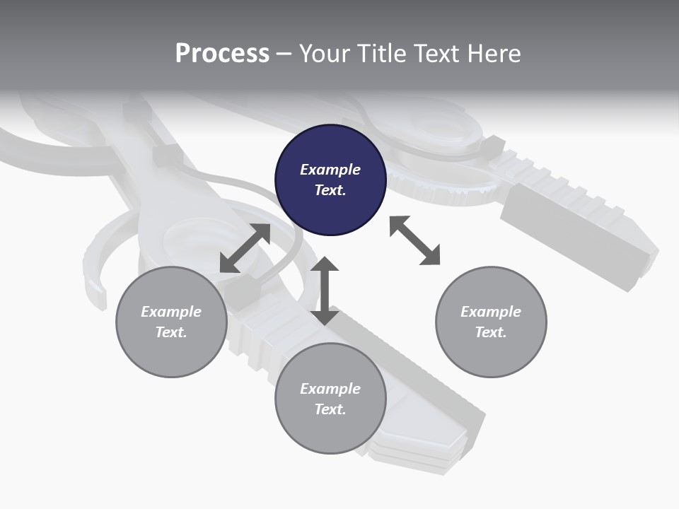 A Robotic Arm, Over White, Isolated PowerPoint Template