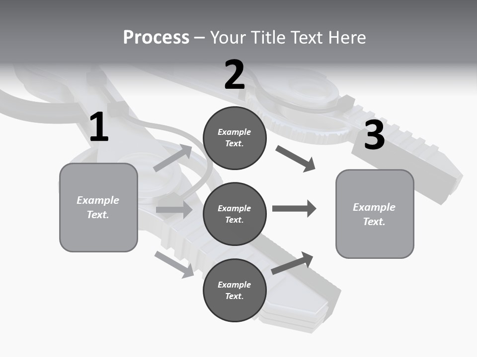 A Robotic Arm, Over White, Isolated PowerPoint Template