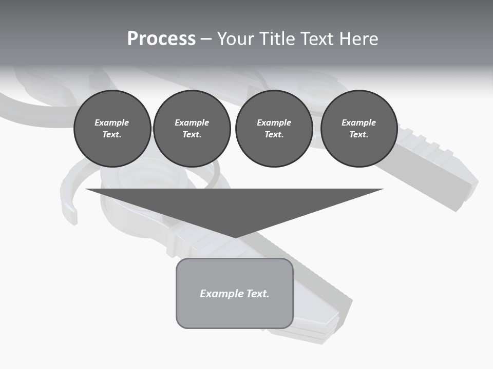 A Robotic Arm, Over White, Isolated PowerPoint Template