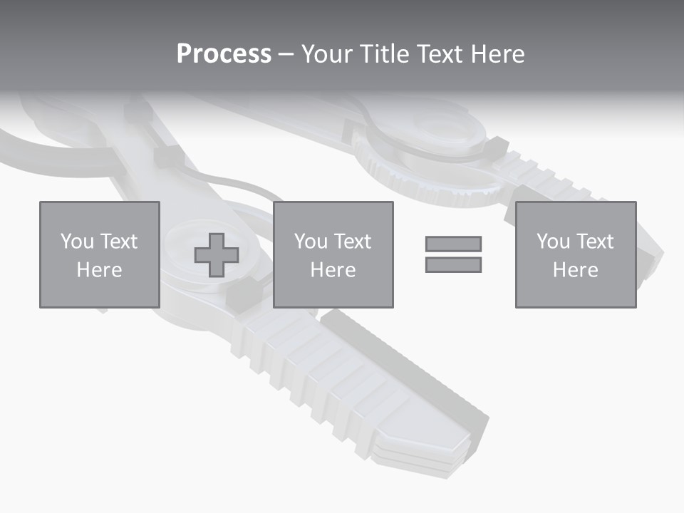 A Robotic Arm, Over White, Isolated PowerPoint Template