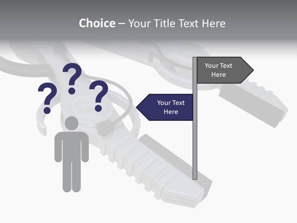 A Robotic Arm, Over White, Isolated PowerPoint Template