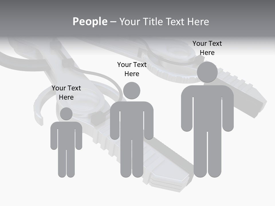 A Robotic Arm, Over White, Isolated PowerPoint Template