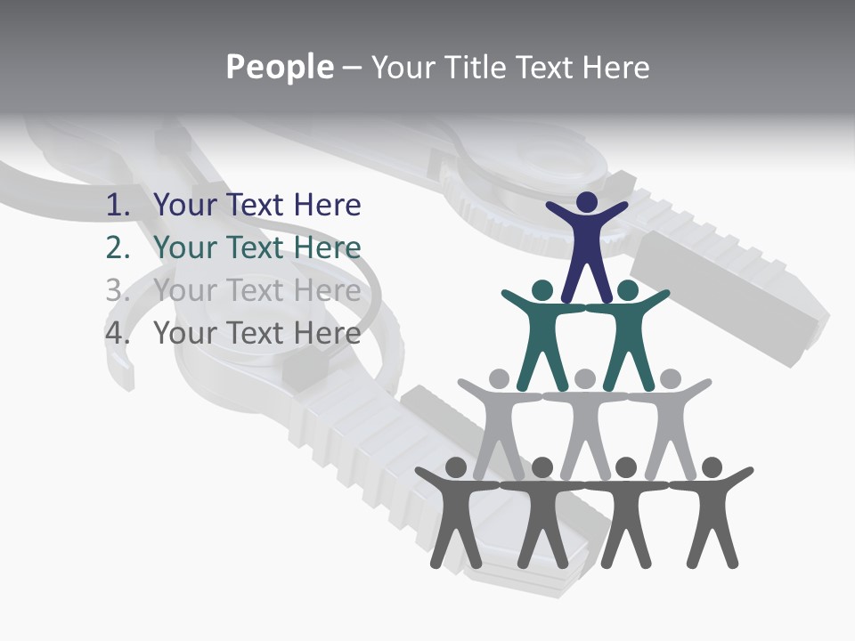 A Robotic Arm, Over White, Isolated PowerPoint Template