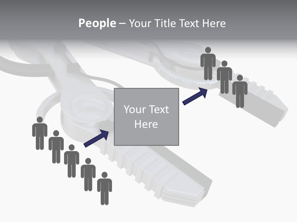 A Robotic Arm, Over White, Isolated PowerPoint Template