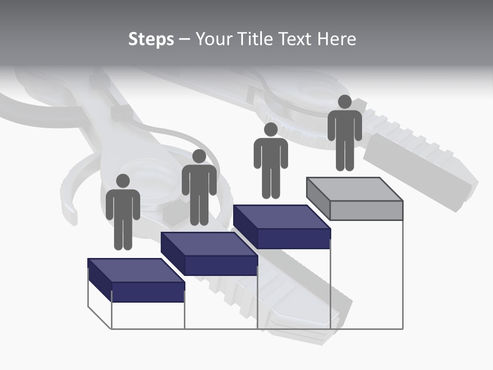 A Robotic Arm, Over White, Isolated PowerPoint Template