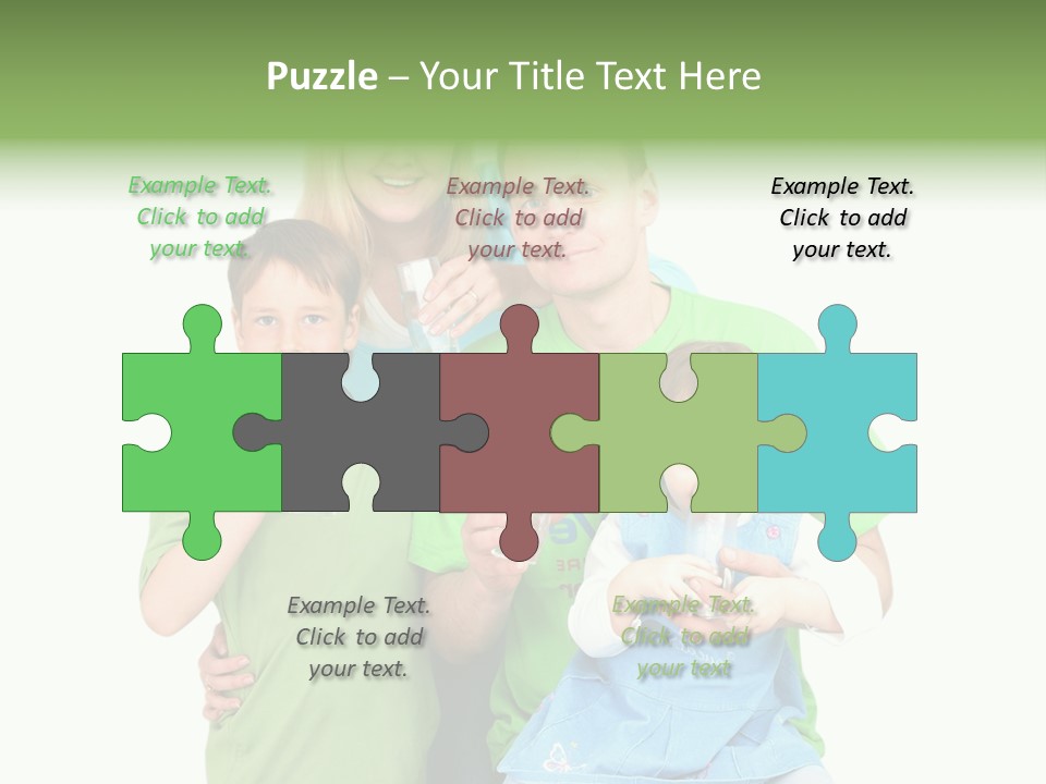 Happy Family Drinks Pure Water PowerPoint Template