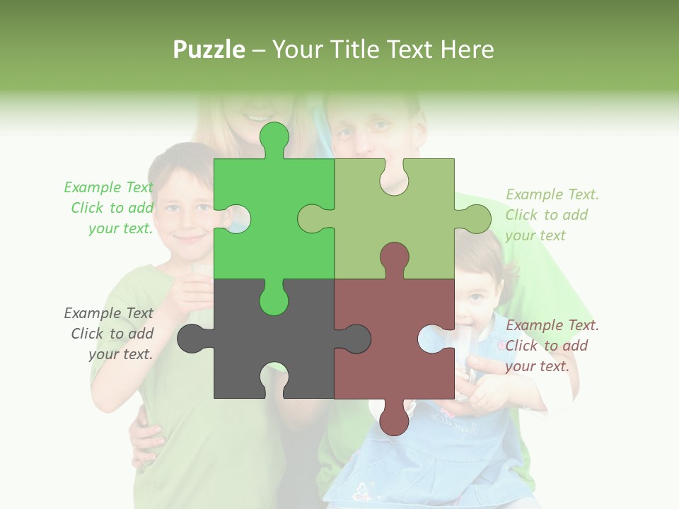Happy Family Drinks Pure Water PowerPoint Template