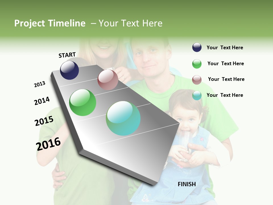 Happy Family Drinks Pure Water PowerPoint Template