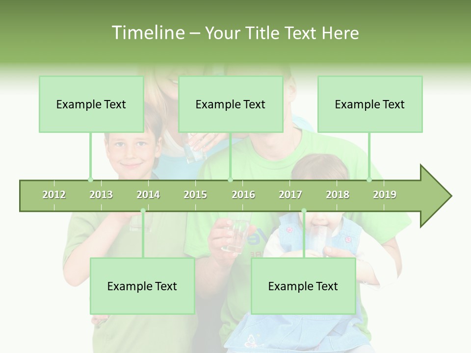 Happy Family Drinks Pure Water PowerPoint Template