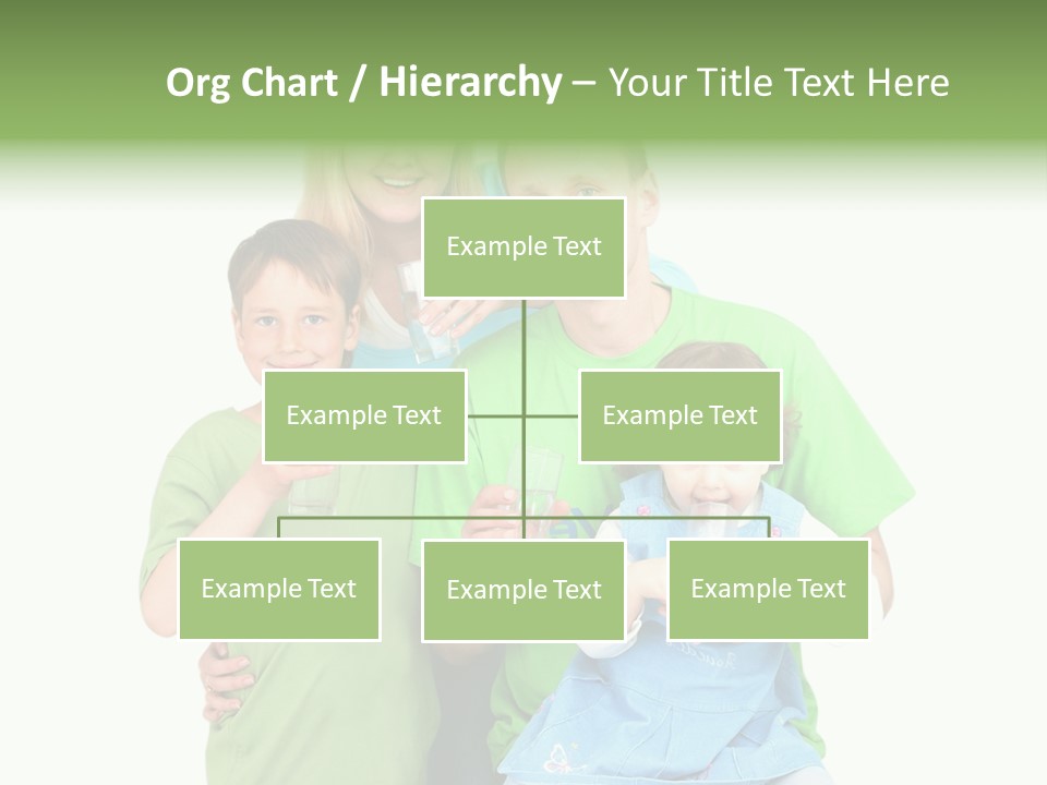 Happy Family Drinks Pure Water PowerPoint Template