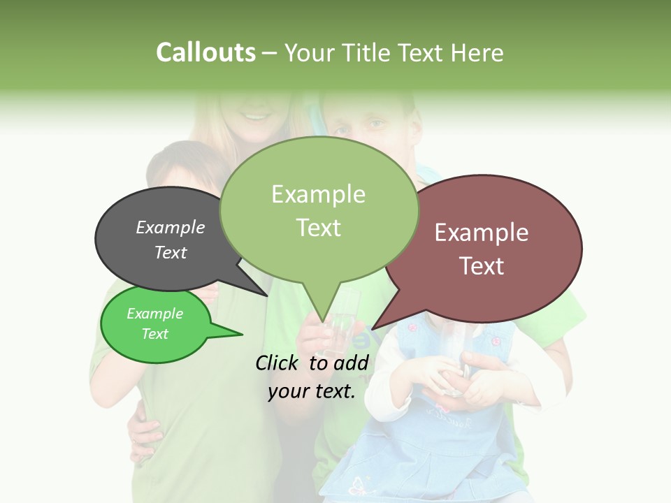 Happy Family Drinks Pure Water PowerPoint Template