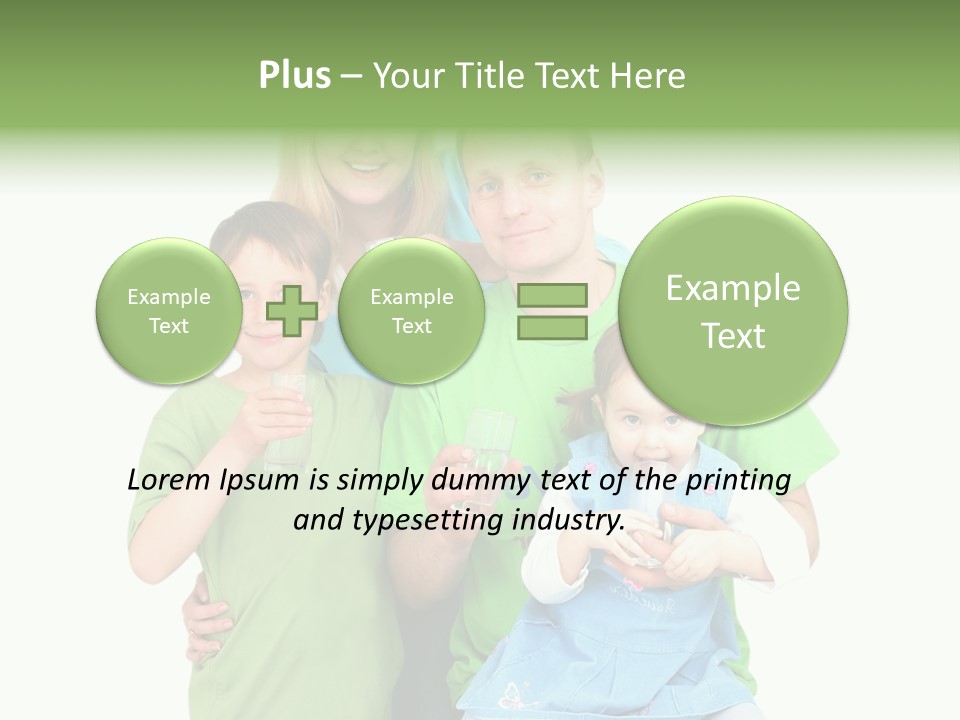 Happy Family Drinks Pure Water PowerPoint Template