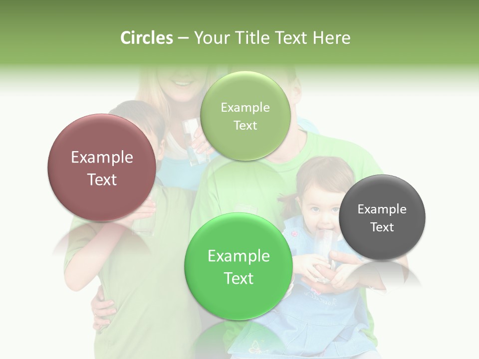Happy Family Drinks Pure Water PowerPoint Template