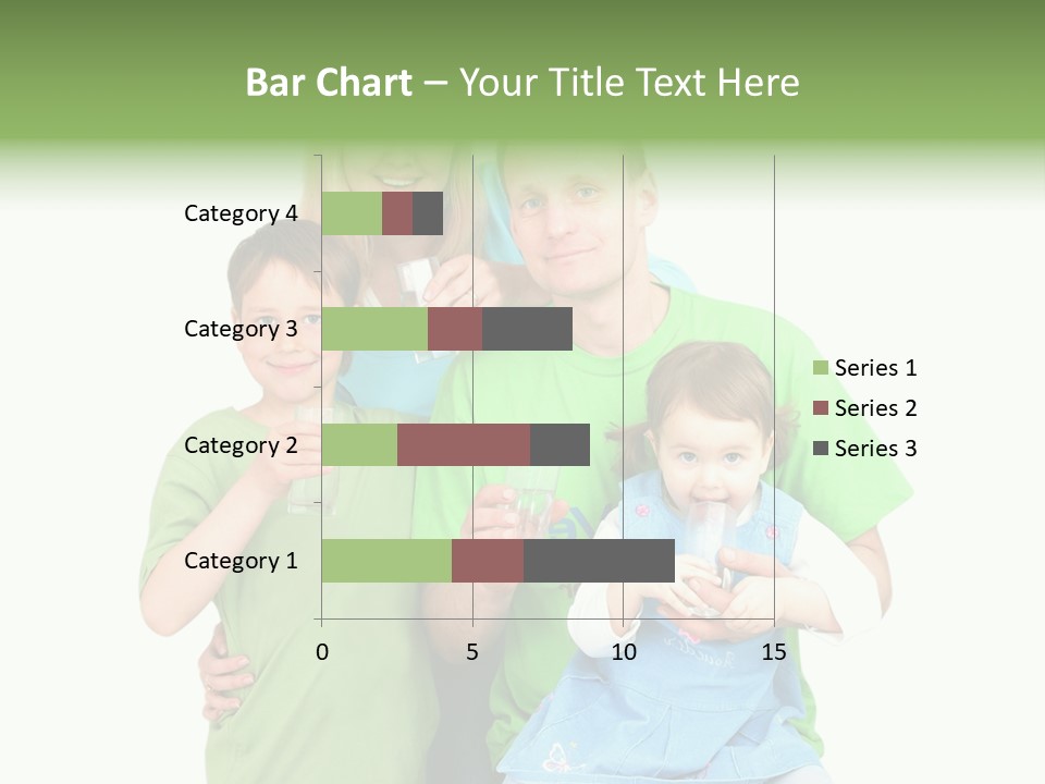 Happy Family Drinks Pure Water PowerPoint Template