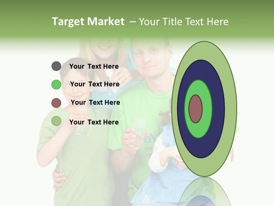 Happy Family Drinks Pure Water PowerPoint Template