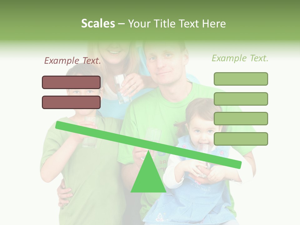 Happy Family Drinks Pure Water PowerPoint Template