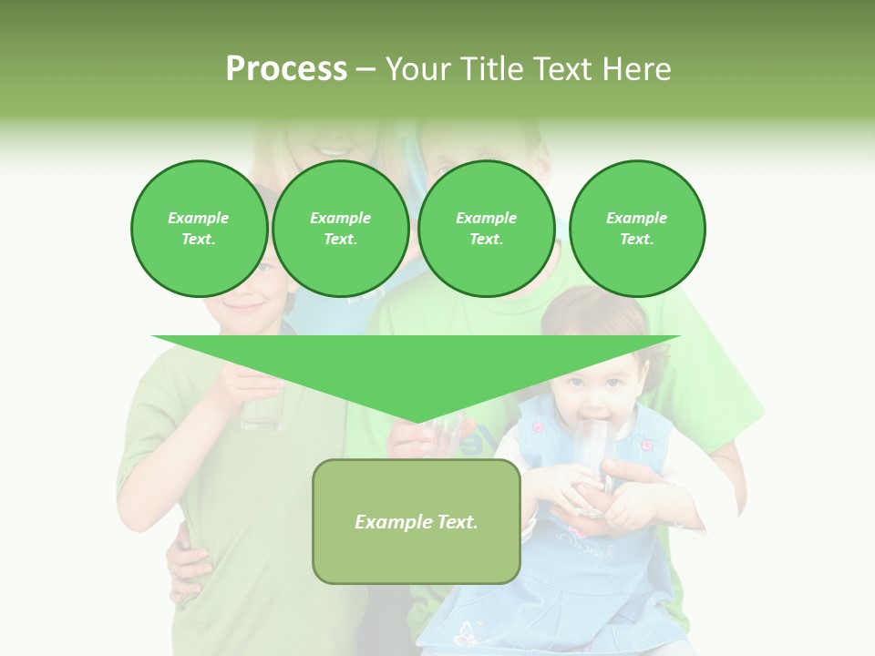 Happy Family Drinks Pure Water PowerPoint Template