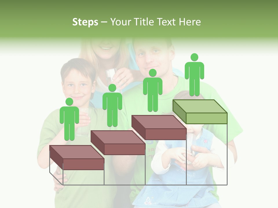 Happy Family Drinks Pure Water PowerPoint Template