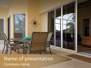 Outdoor Dining Area PowerPoint Template