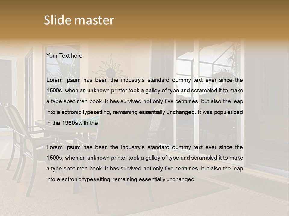 Outdoor Dining Area PowerPoint Template