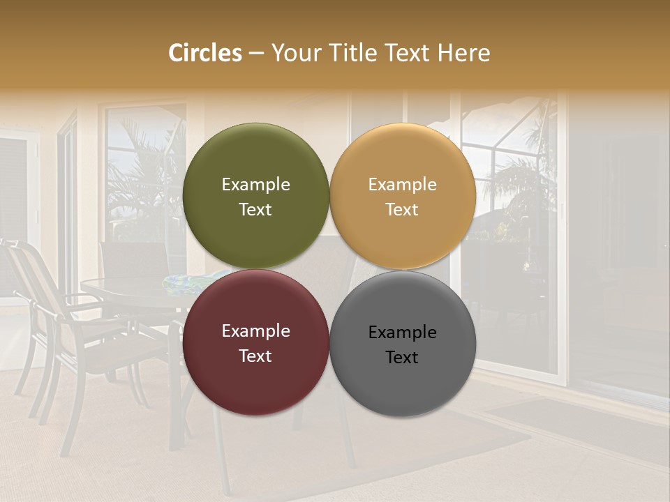 Outdoor Dining Area PowerPoint Template