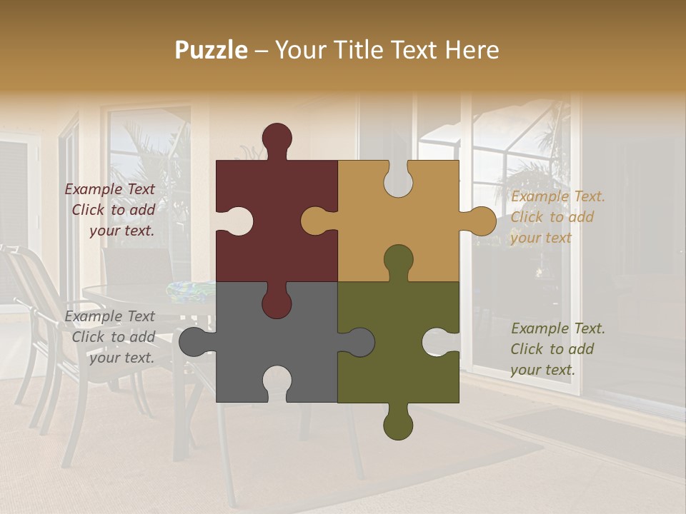 Outdoor Dining Area PowerPoint Template