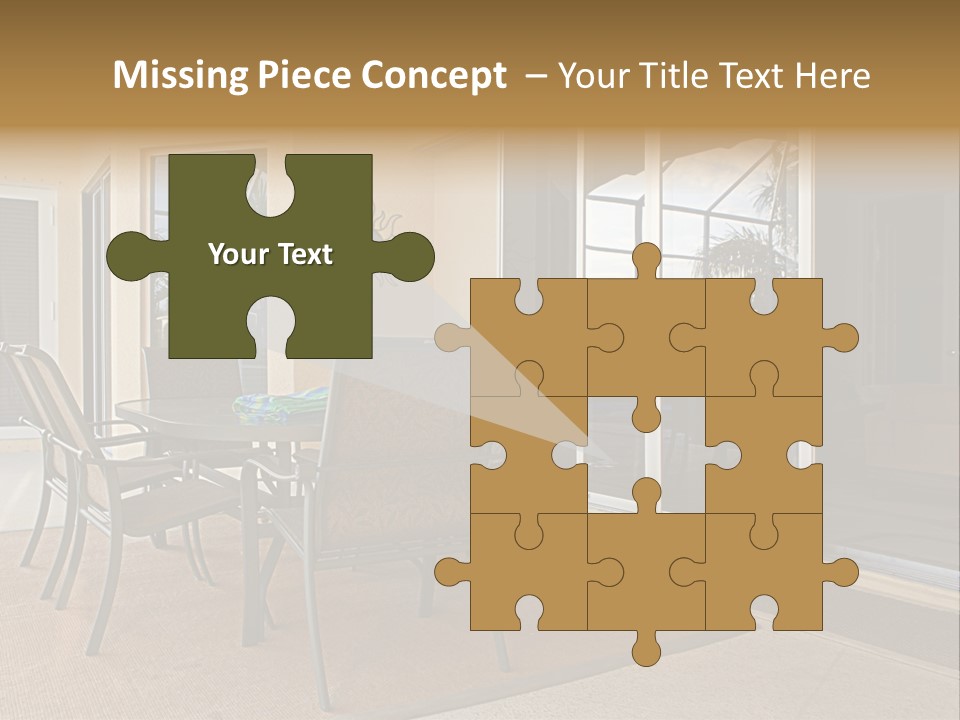 Outdoor Dining Area PowerPoint Template