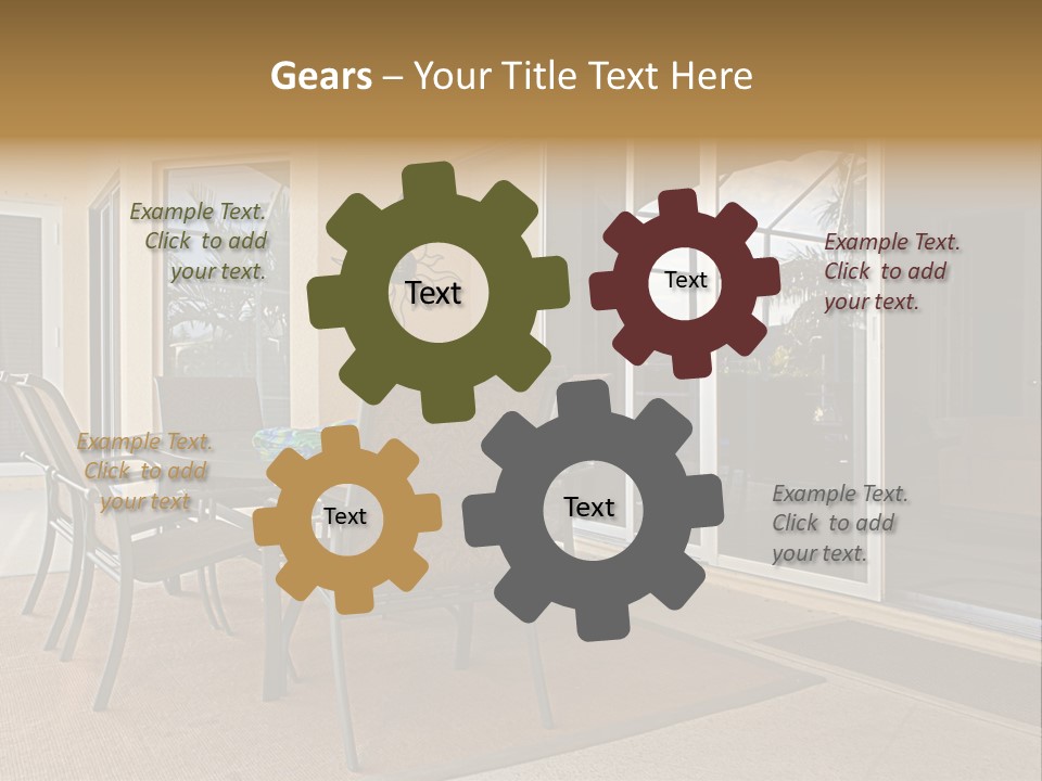 Outdoor Dining Area PowerPoint Template