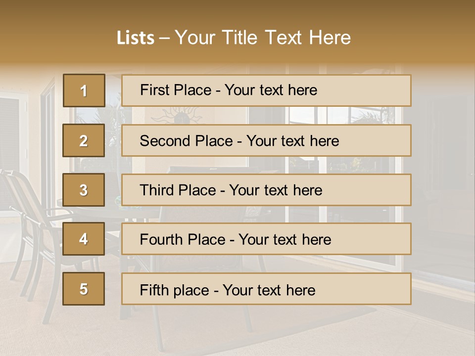 Outdoor Dining Area PowerPoint Template