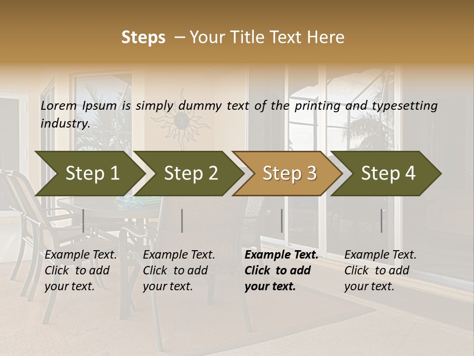 Outdoor Dining Area PowerPoint Template