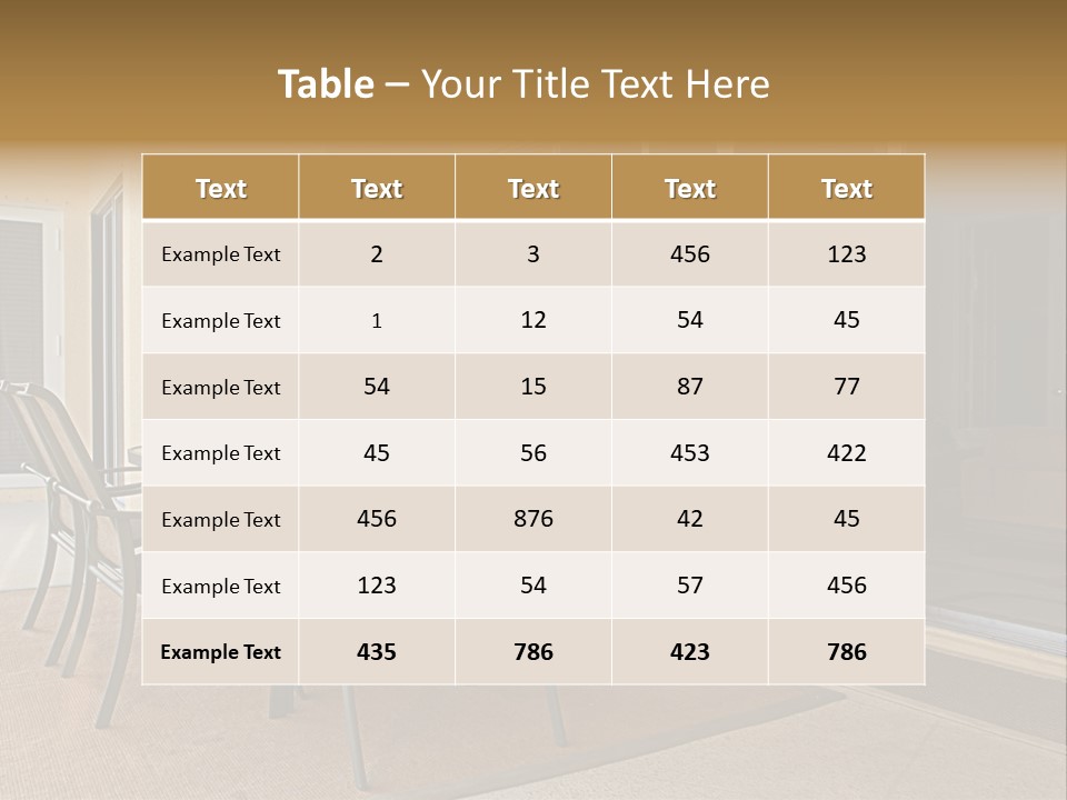 Outdoor Dining Area PowerPoint Template