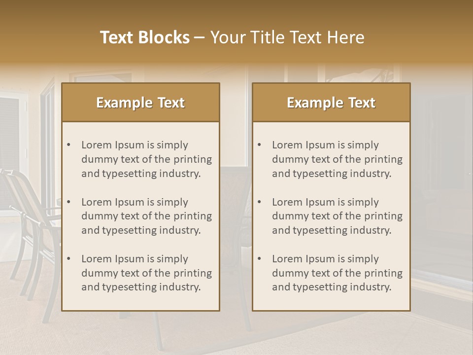 Outdoor Dining Area PowerPoint Template