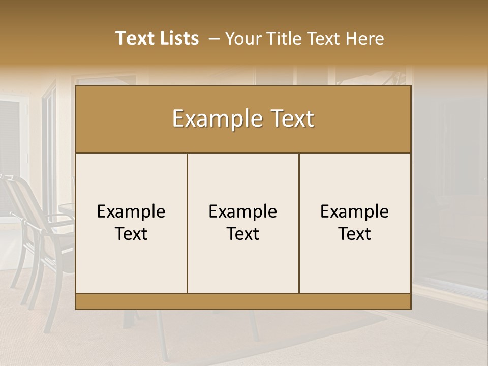 Outdoor Dining Area PowerPoint Template