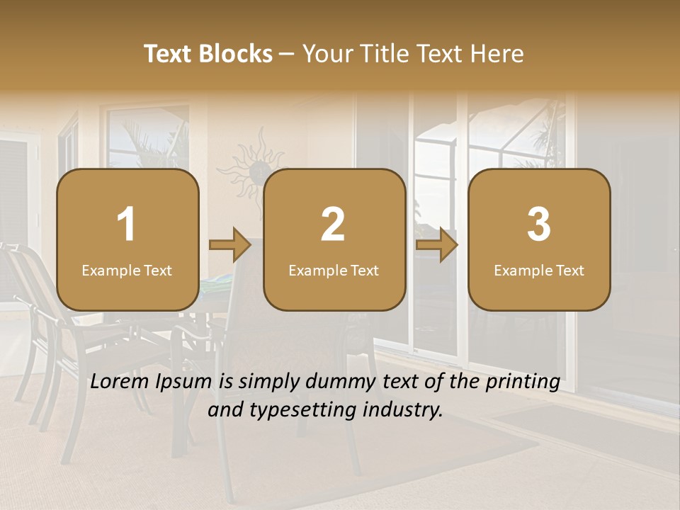 Outdoor Dining Area PowerPoint Template