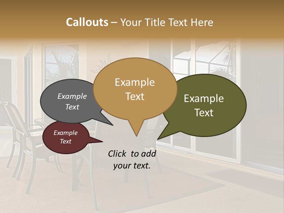 Outdoor Dining Area PowerPoint Template