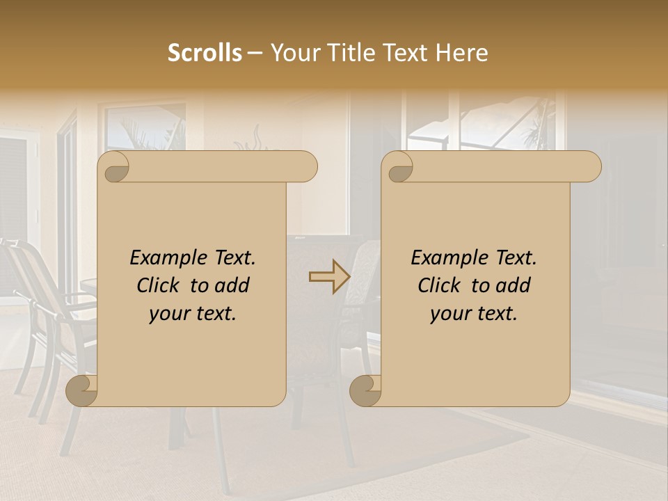 Outdoor Dining Area PowerPoint Template