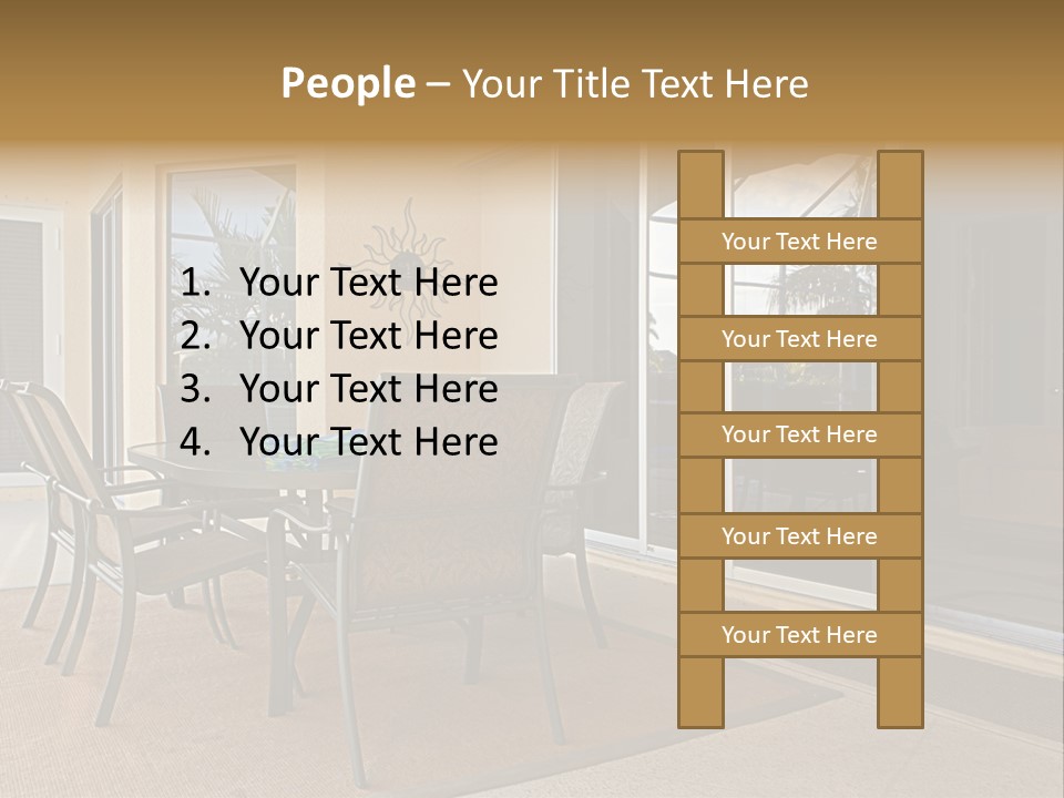Outdoor Dining Area PowerPoint Template