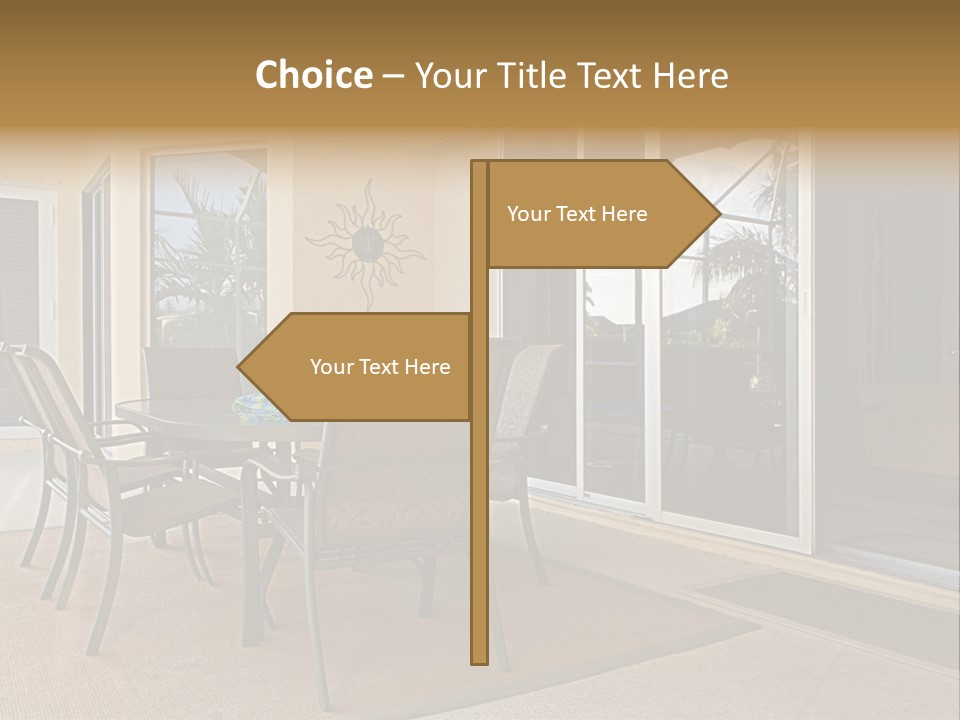 Outdoor Dining Area PowerPoint Template