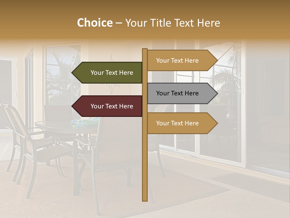 Outdoor Dining Area PowerPoint Template