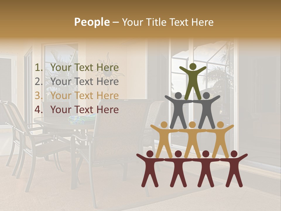 Outdoor Dining Area PowerPoint Template