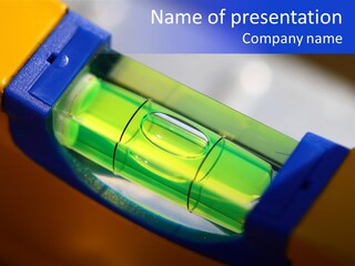 Level Tube Closeup PowerPoint Template