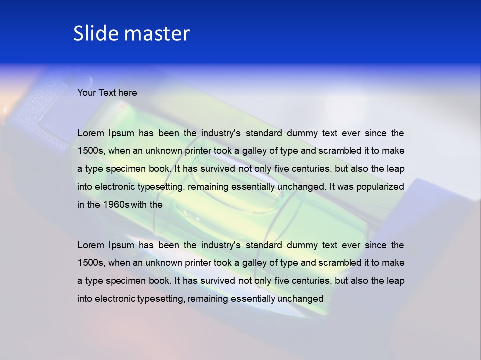 Level Tube Closeup PowerPoint Template