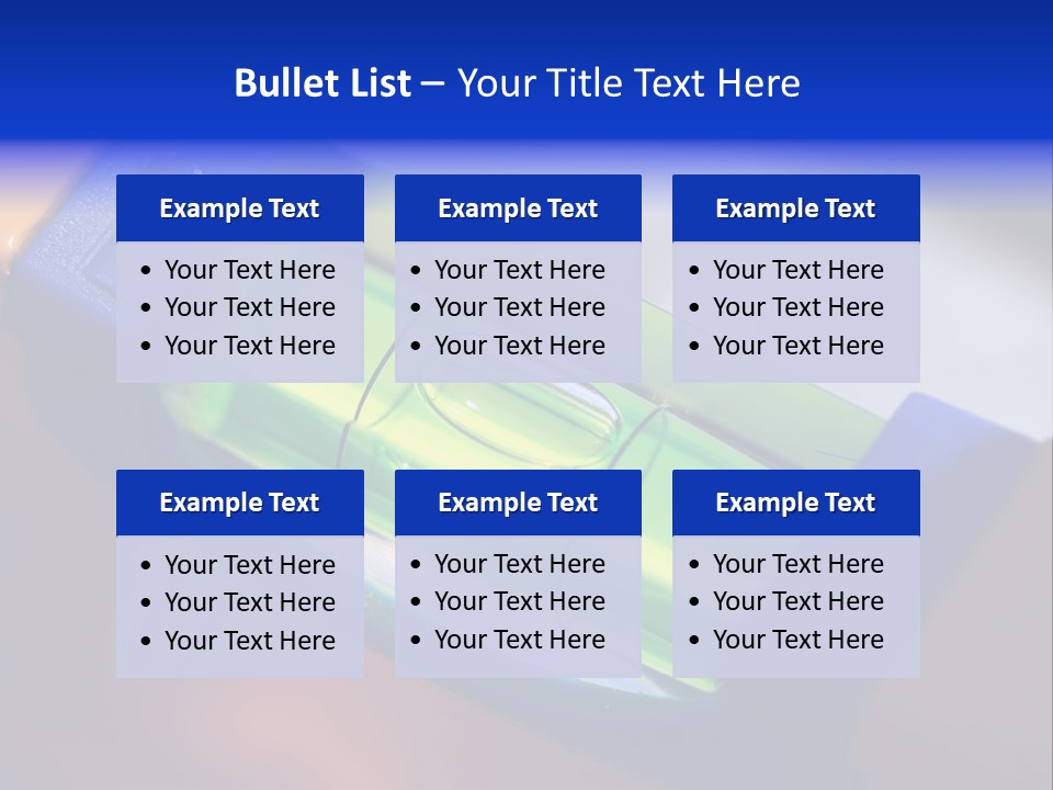 Level Tube Closeup PowerPoint Template