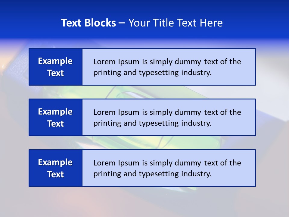 Level Tube Closeup PowerPoint Template