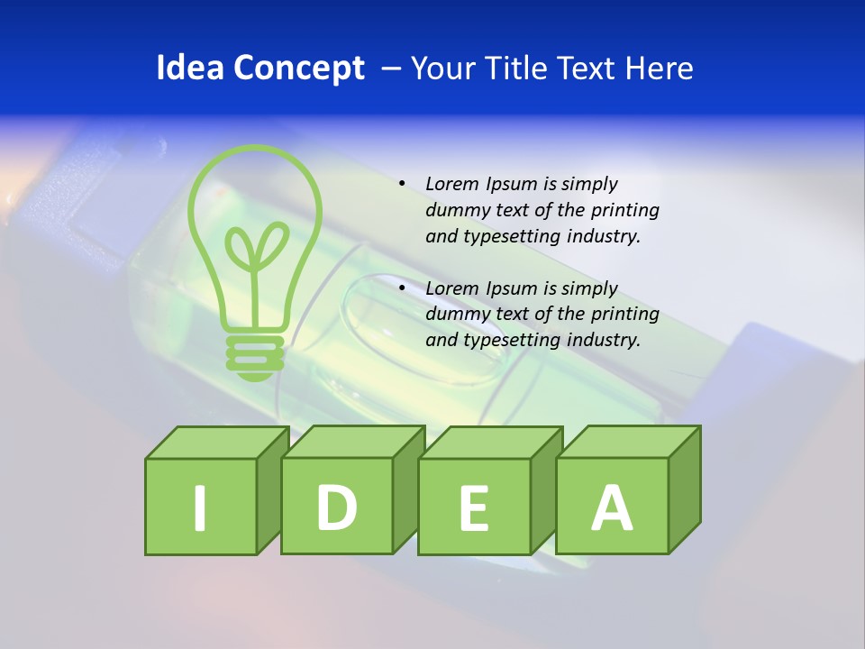 Level Tube Closeup PowerPoint Template