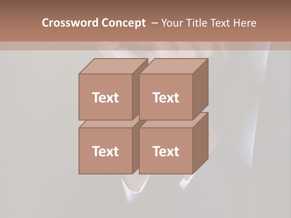 A Sad Businessman Rests His Hands On His Chin PowerPoint Template