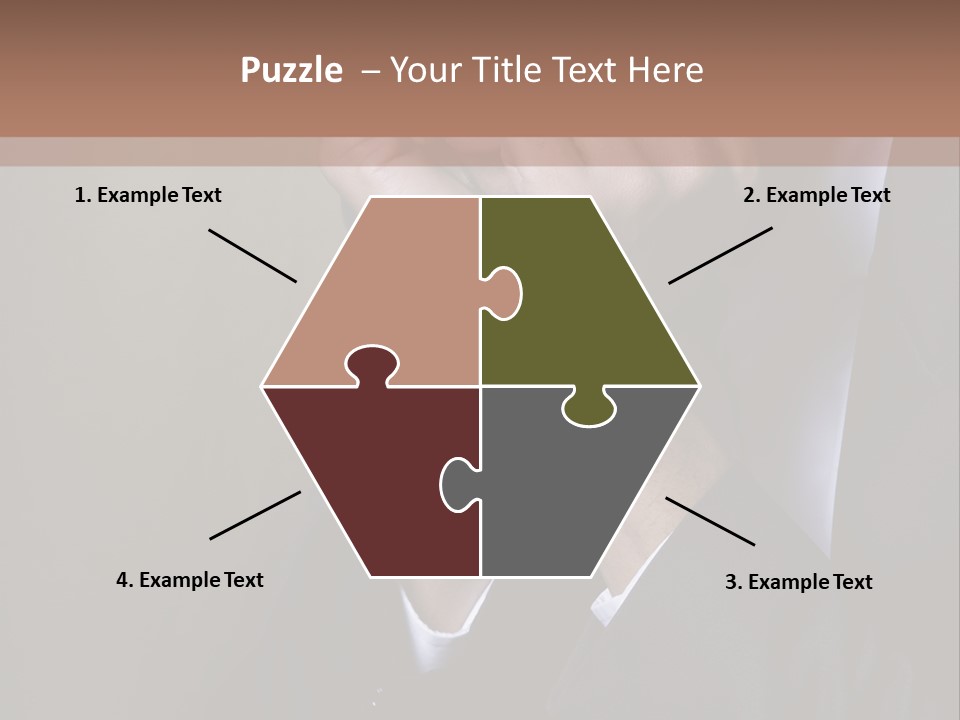 A Sad Businessman Rests His Hands On His Chin PowerPoint Template