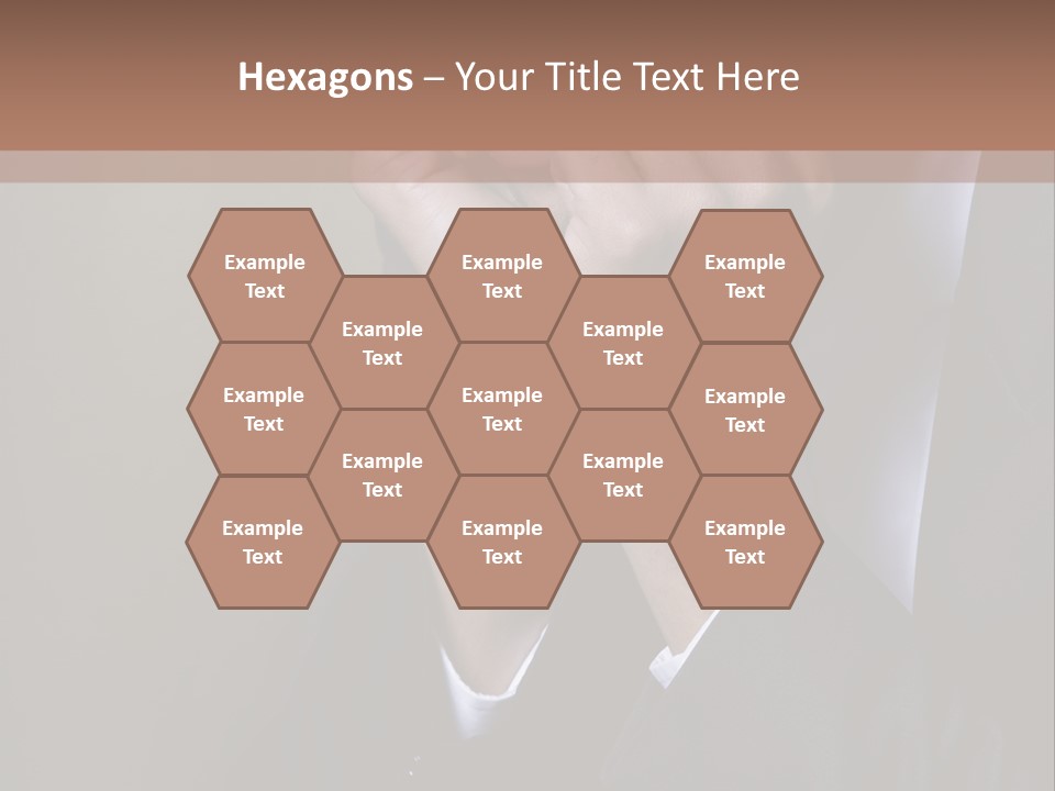 A Sad Businessman Rests His Hands On His Chin PowerPoint Template