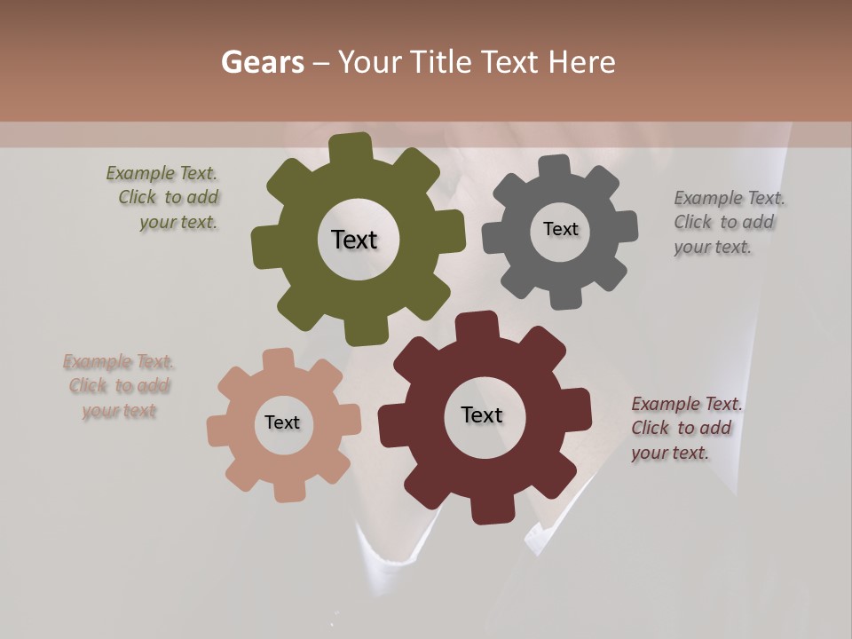 A Sad Businessman Rests His Hands On His Chin PowerPoint Template
