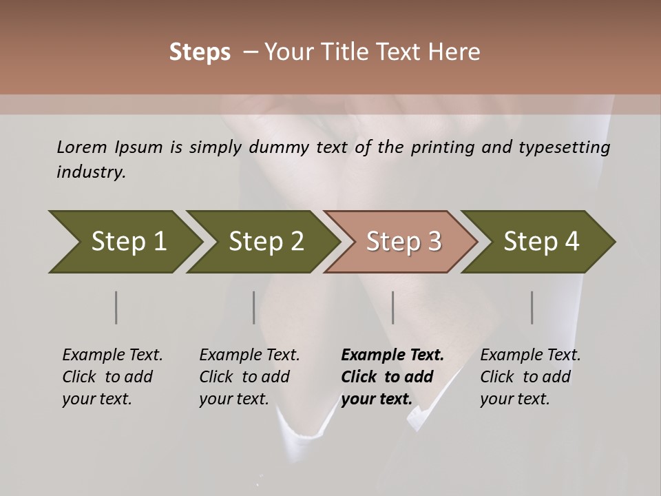 A Sad Businessman Rests His Hands On His Chin PowerPoint Template